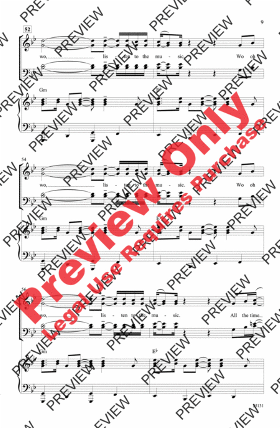 Listen to the Music 4-Part scores gallery preview page 9