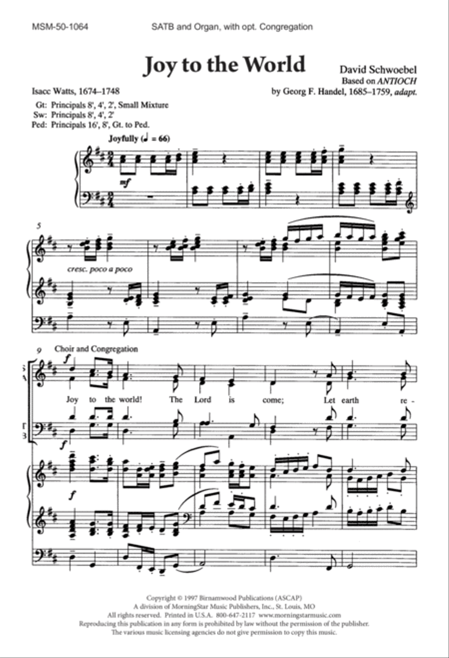 Joy to the World Joy to the World 4-Part scores gallery preview page 1