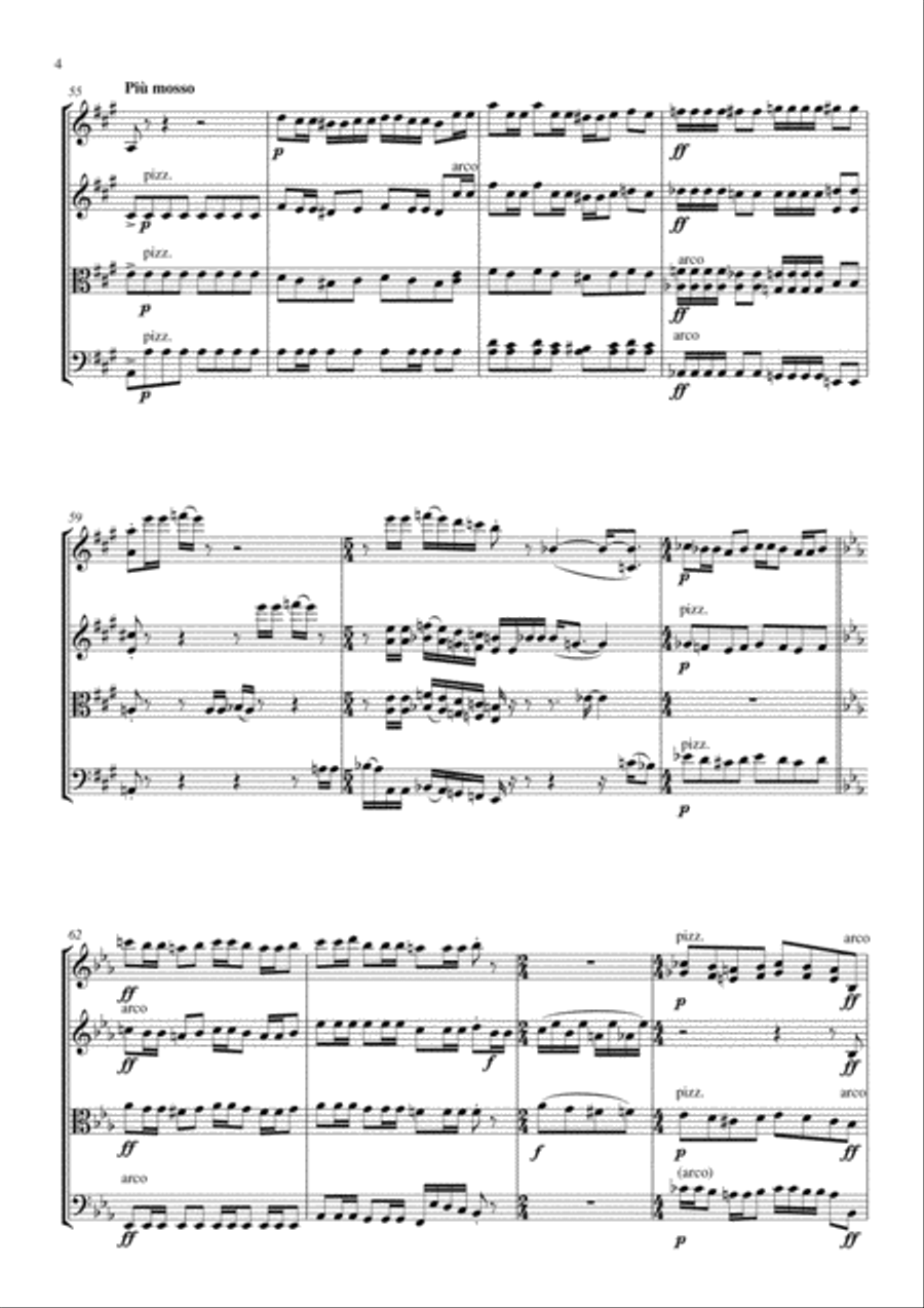Bohemian Rhapsody String Quartet scores gallery preview page 4