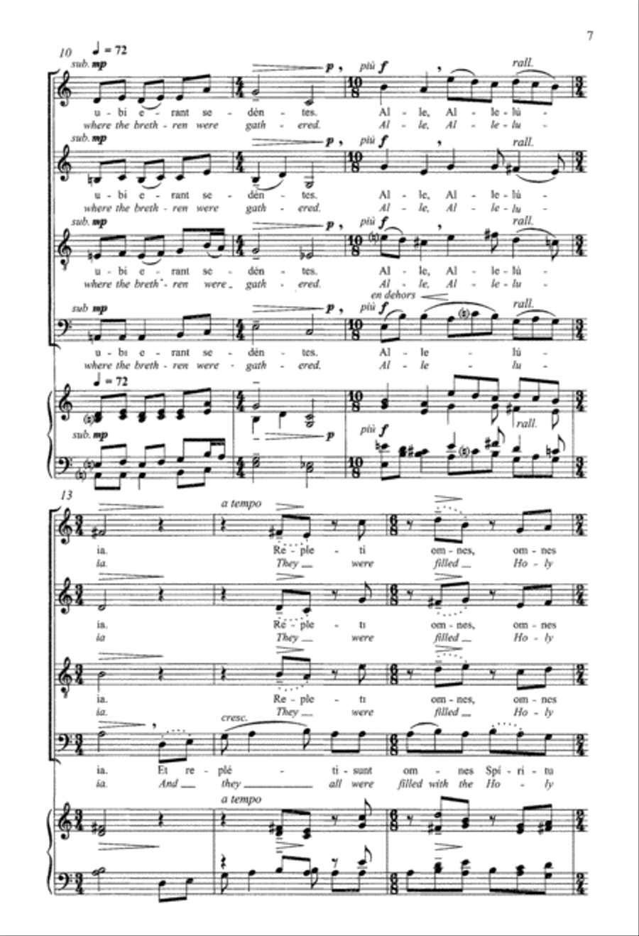 Four Motets on Plainsong Themes: 2. Factus est repente de caelo sonus 4-Part scores gallery preview page 6