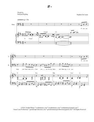 If - (Duet for Tenor and Bass solo)