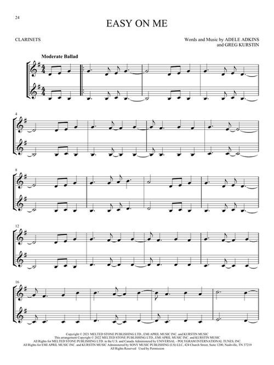 First 50 Duets for Two Clarinets Clarinet Duet scores gallery preview page 4