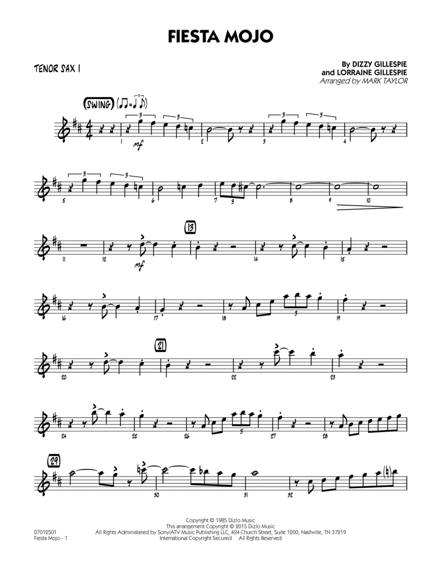 Fiesta Mojo - Tenor Sax 1