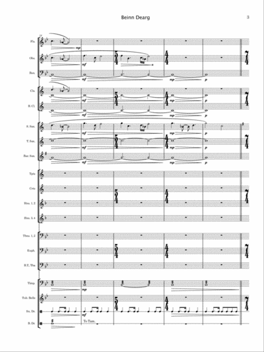 Beinn Dearg Beinn Dearg Concert Band scores gallery preview page 5