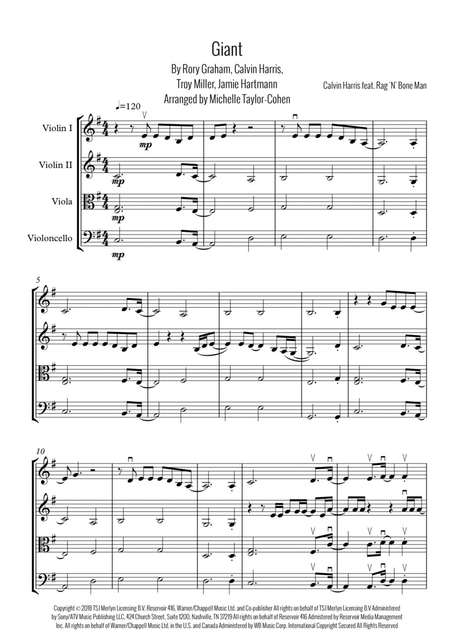 Giant String Quartet scores gallery preview page 1