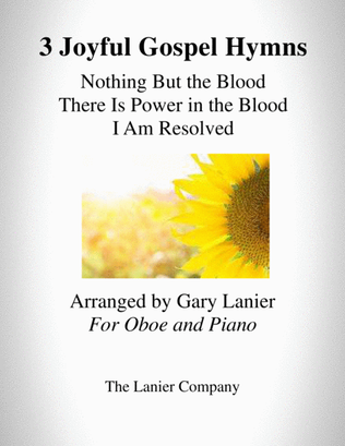 Book cover for 3 JOYFUL GOSPEL HYMNS (for Oboe with Piano - Instrument Part included)