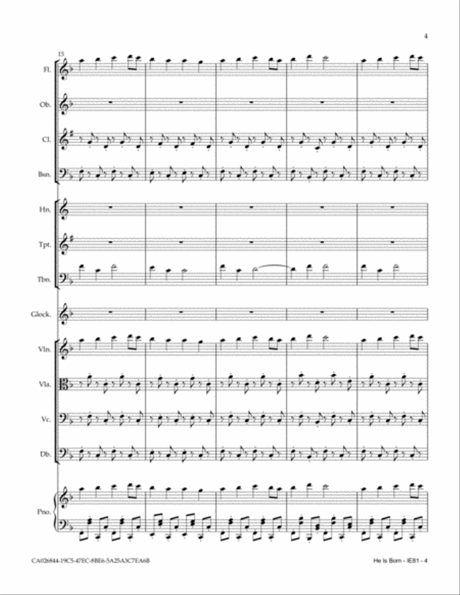 He Is Born (Il Est Ne) Full Orchestra scores gallery preview page 5