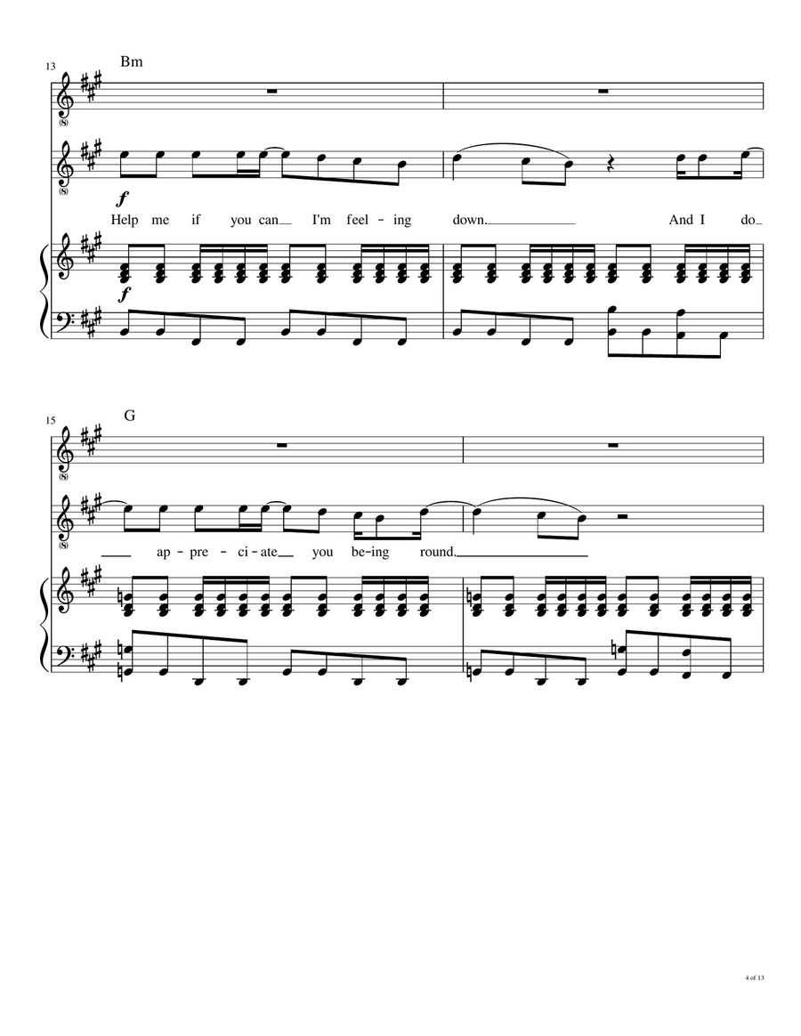 Help! Help! Voice scores gallery preview page 5