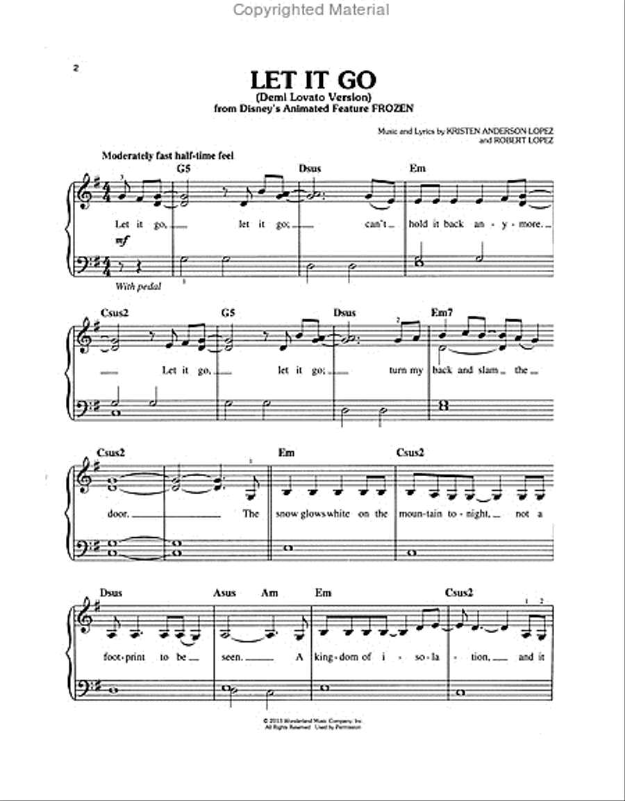 Let It Go Easy Piano scores gallery preview page 2