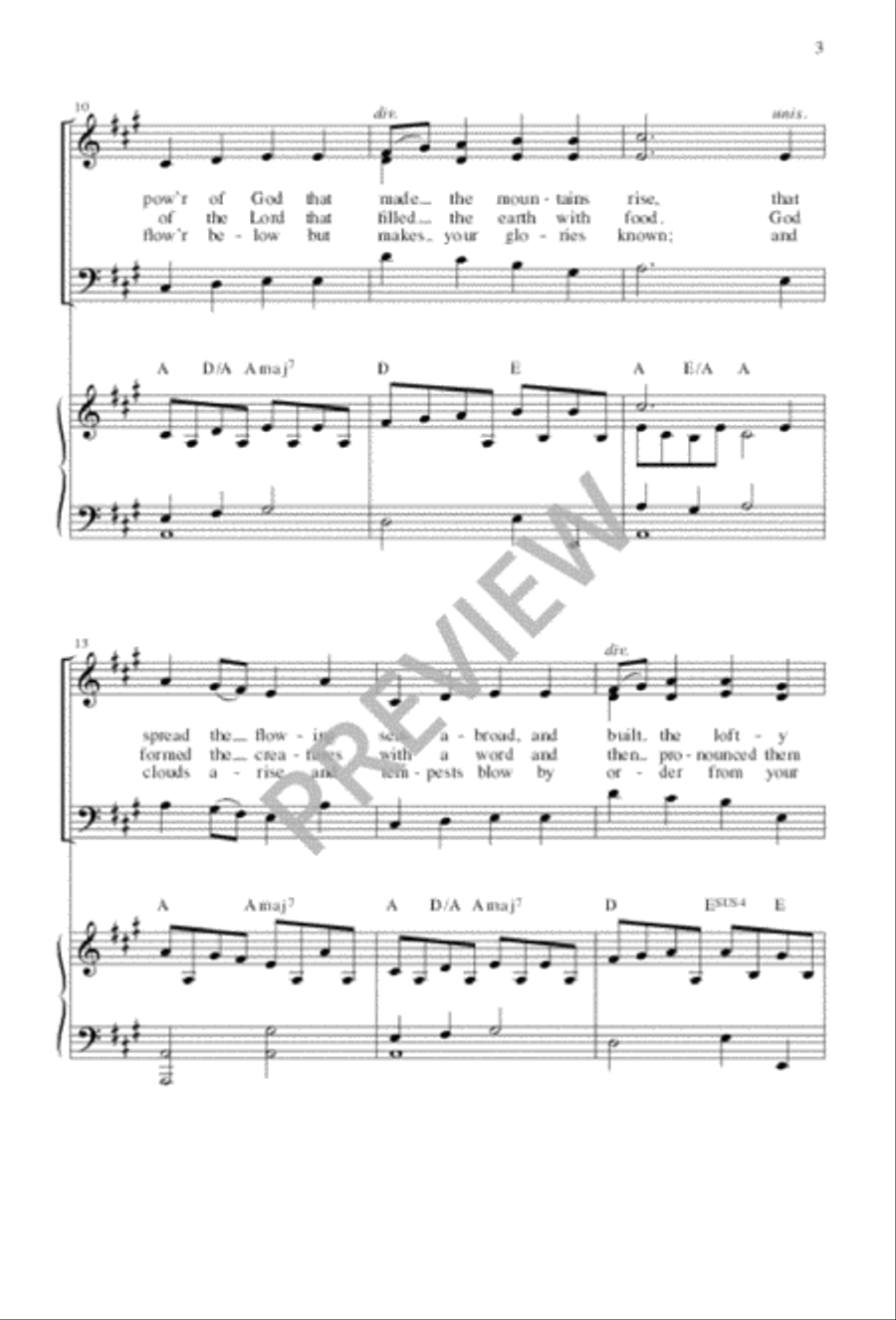 I Sing the Mighty Power of God 3-Part scores gallery preview page 3