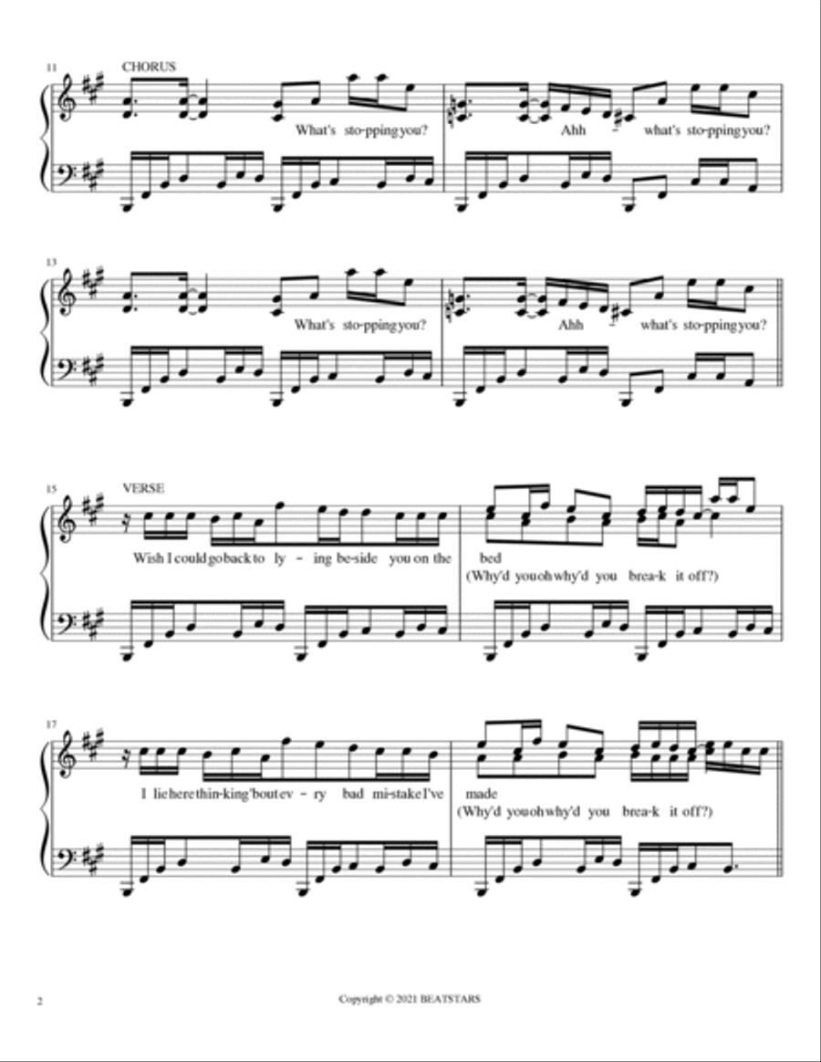 Break It Off Piano Solo scores gallery preview page 2