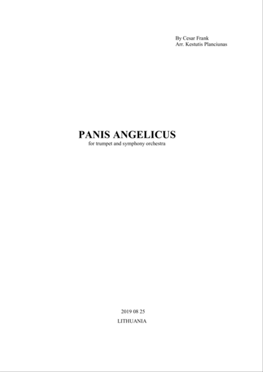 Panis Angelicus (For Trumpet in Bb and symphony orchestra) Full Orchestra scores gallery preview page 1