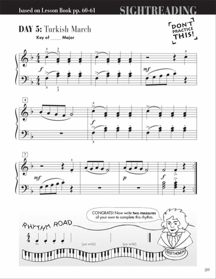 Level 2B – Sightreading Book Piano Method scores gallery preview page 7
