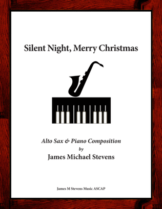 Book cover for Silent Night, Merry Christmas - Alto Sax & Piano
