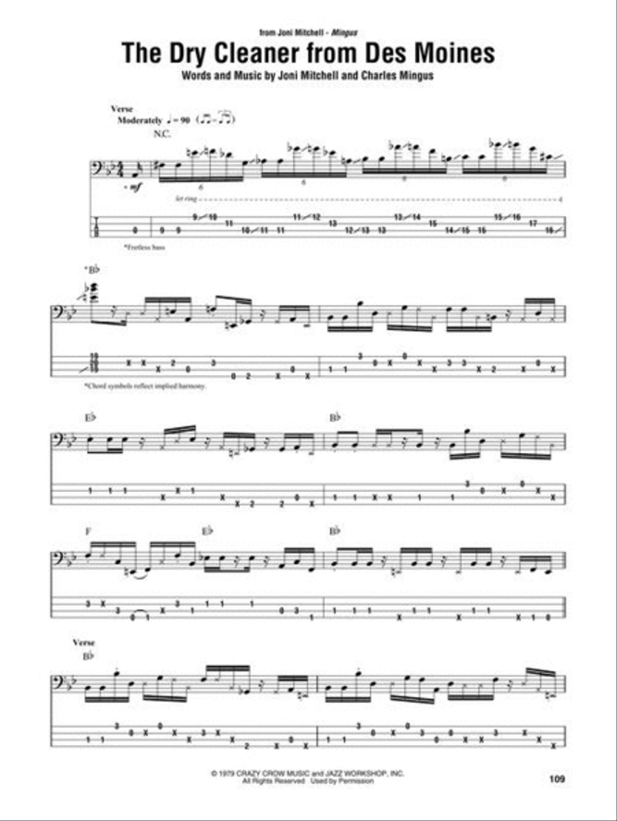 Jaco Pastorius Omnibook Bass Clef Instrument scores gallery preview page 7