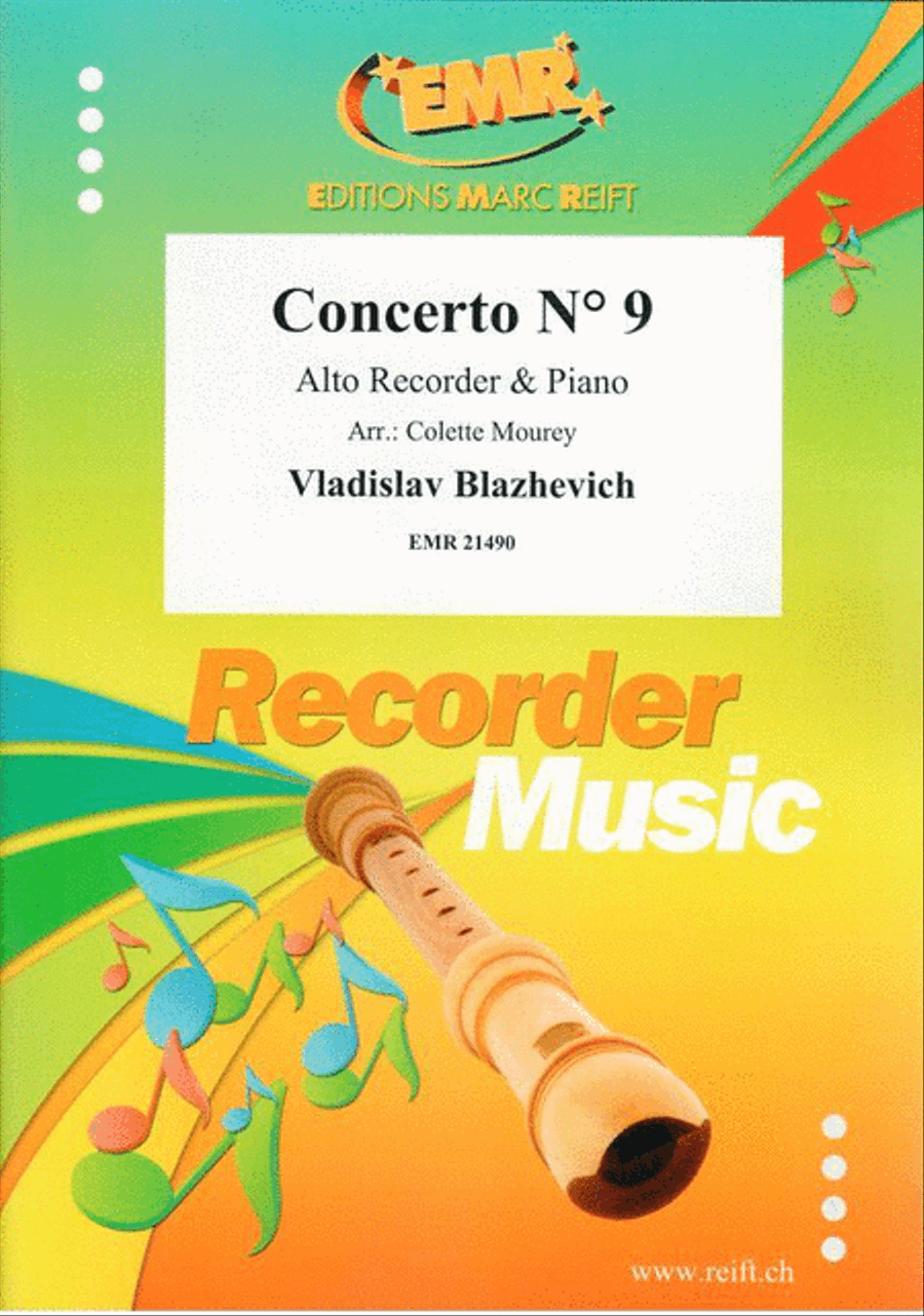Concerto No. 9 Alto Recorder scores gallery preview page 1