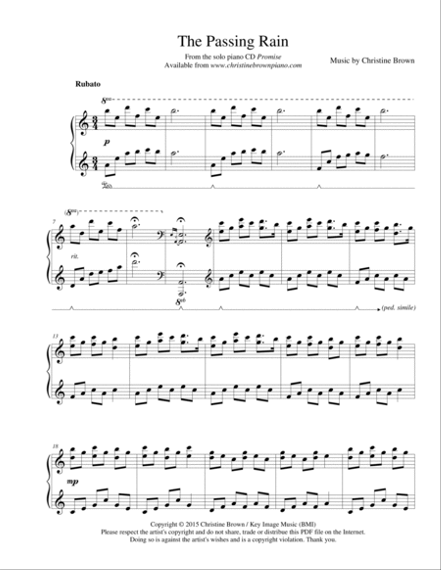 The Passing Rain Piano Solo scores gallery preview page 2