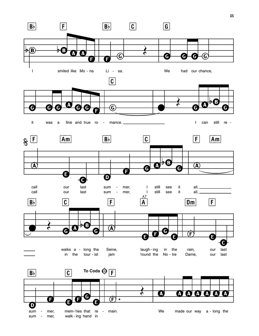 Our Last Summer (from Mamma Mia!) Electronic Keyboard scores gallery preview page 2