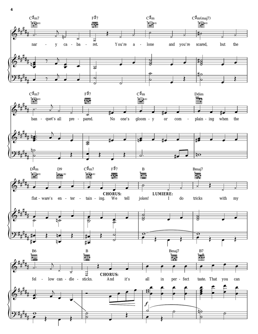 Be Our Guest (from Beauty And The Beast) Guitar scores gallery preview page 4