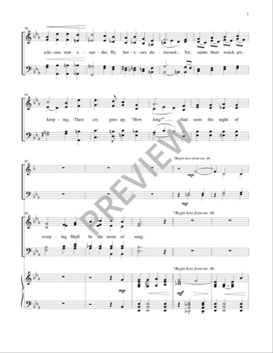 The Church’s One Foundation - Full Score and Parts Trombone scores gallery preview page 8