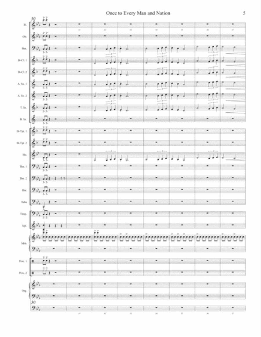 Once to Every Man Concert Band scores gallery preview page 6