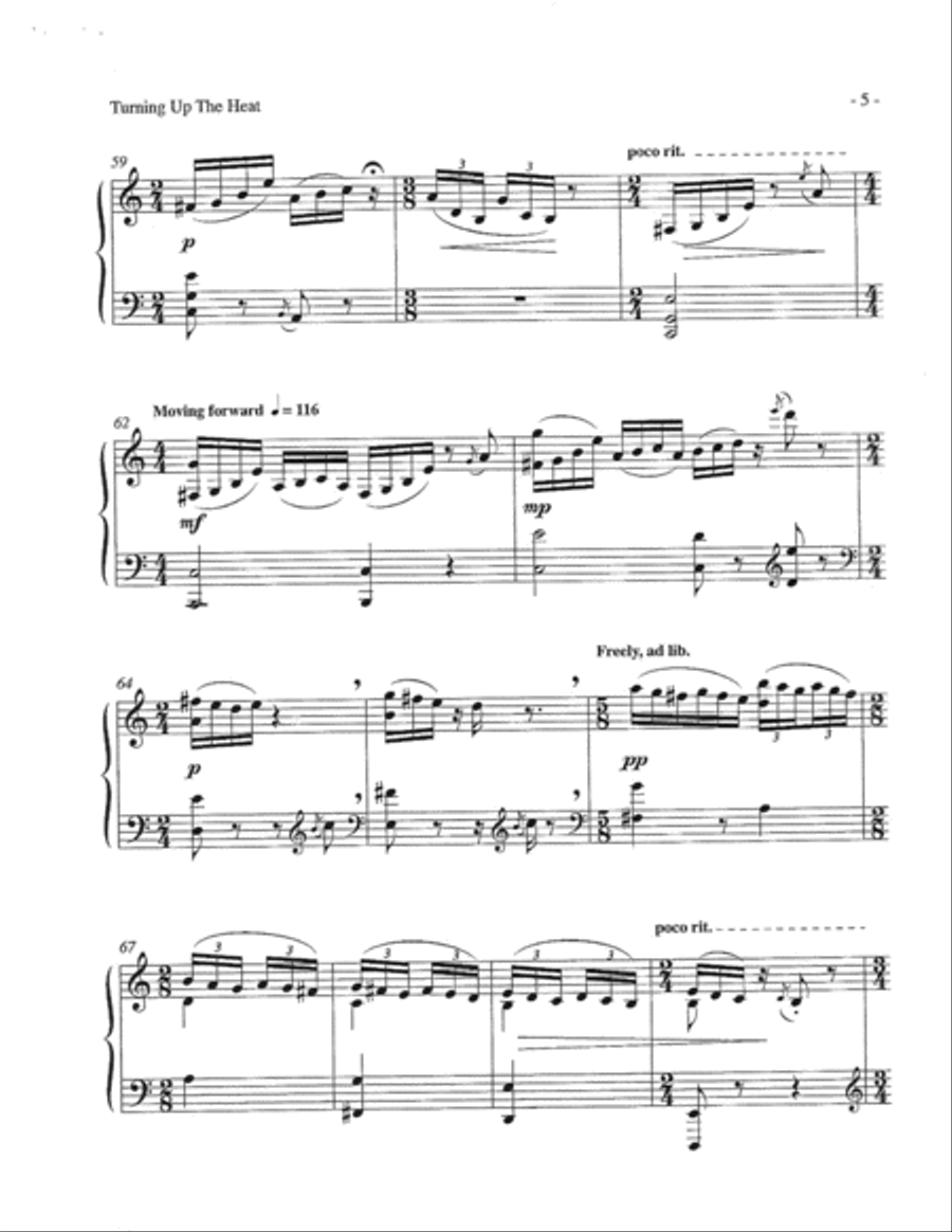 Turning Up the Heat for Solo Piano Piano Solo scores gallery preview page 5
