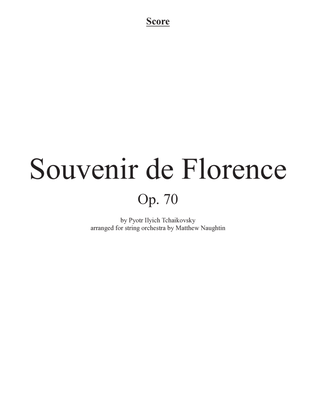 Book cover for Souvenir de Florence arranged for String Orchestra