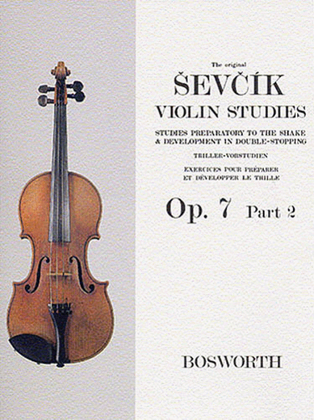 Book cover for Sevcik Violin Studies – Opus 7, Part 2