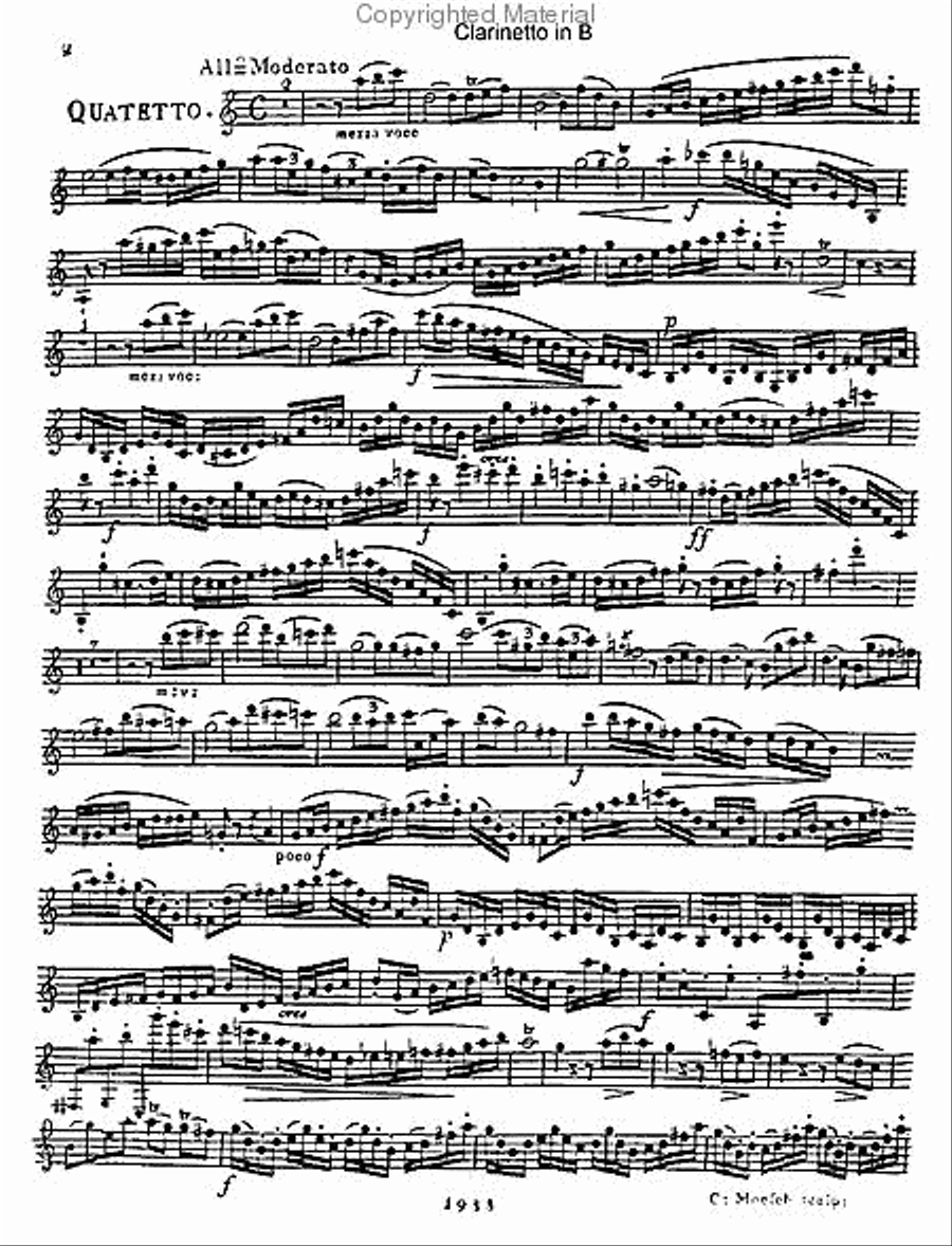 Quartet, Op. 19 Quartet, Op. 19 Clarinet scores gallery preview page 2