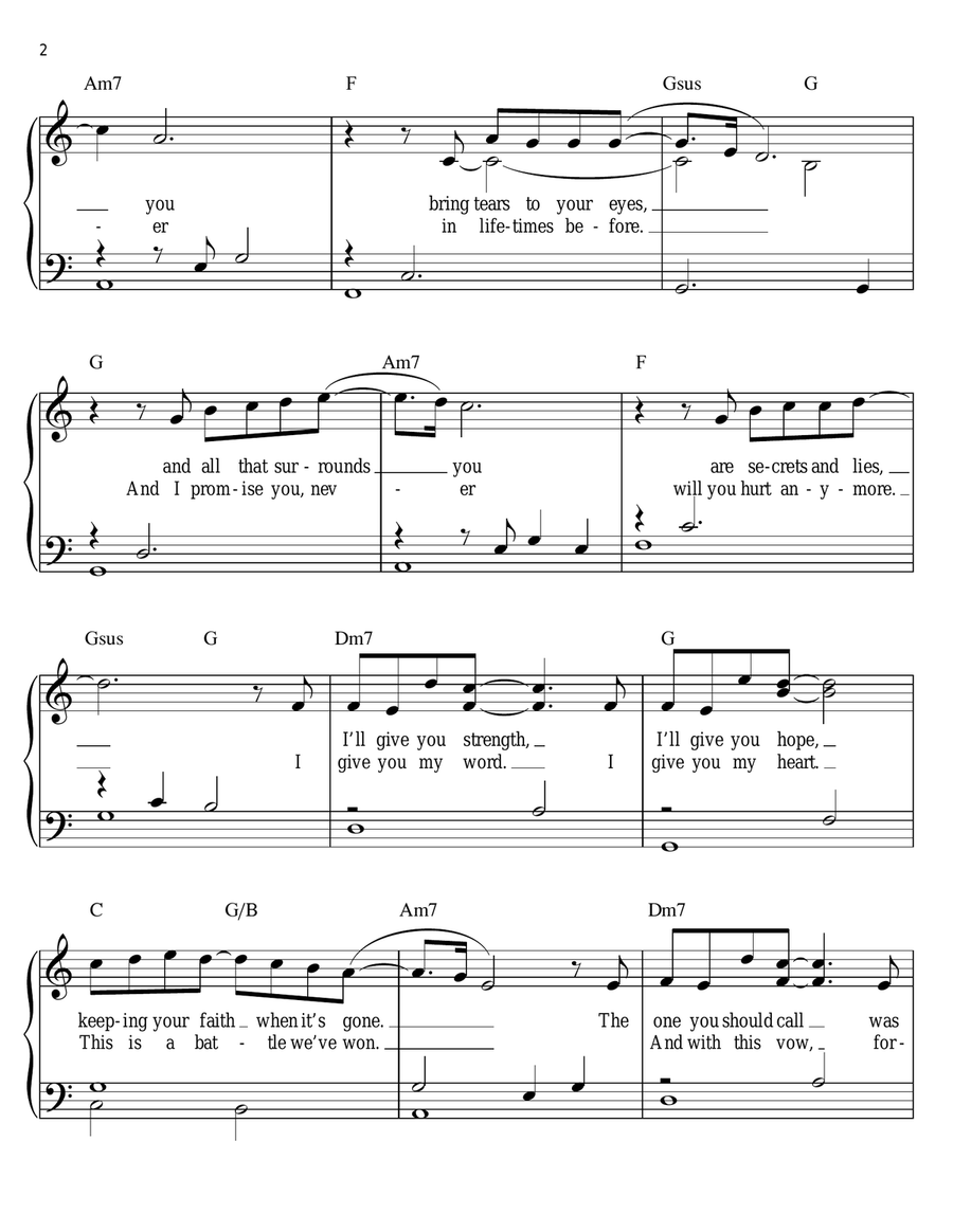 This I Promise You Easy Piano scores gallery preview page 2