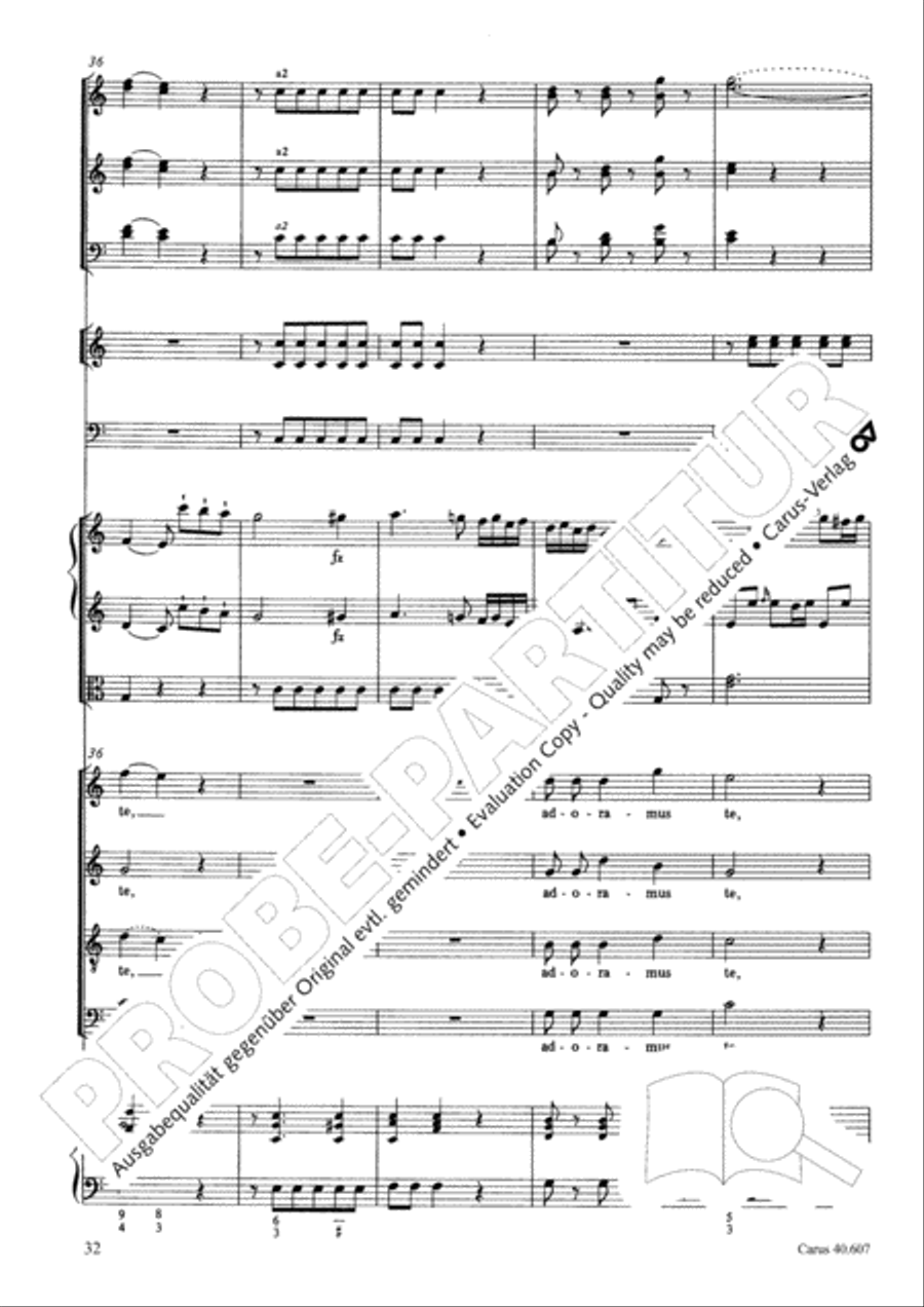 Mass in time of war (Missa in tempore belli) 4-Part scores gallery preview page 43