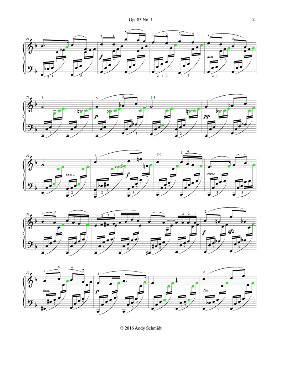 Songs Without Words, Op. 85 No. 1 Piano Solo scores gallery preview page 2
