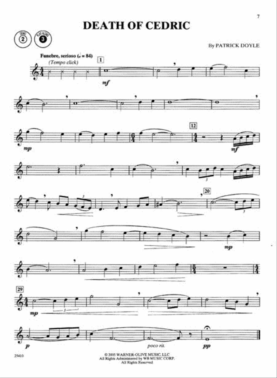Selections from Harry Potter and the Goblet of Fire - Trumpet Trumpet Solo scores gallery preview page 2