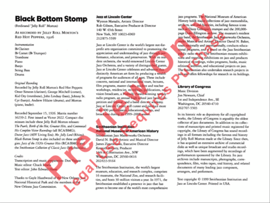 Black Bottom Stomp Jazz Ensemble scores gallery preview page 3