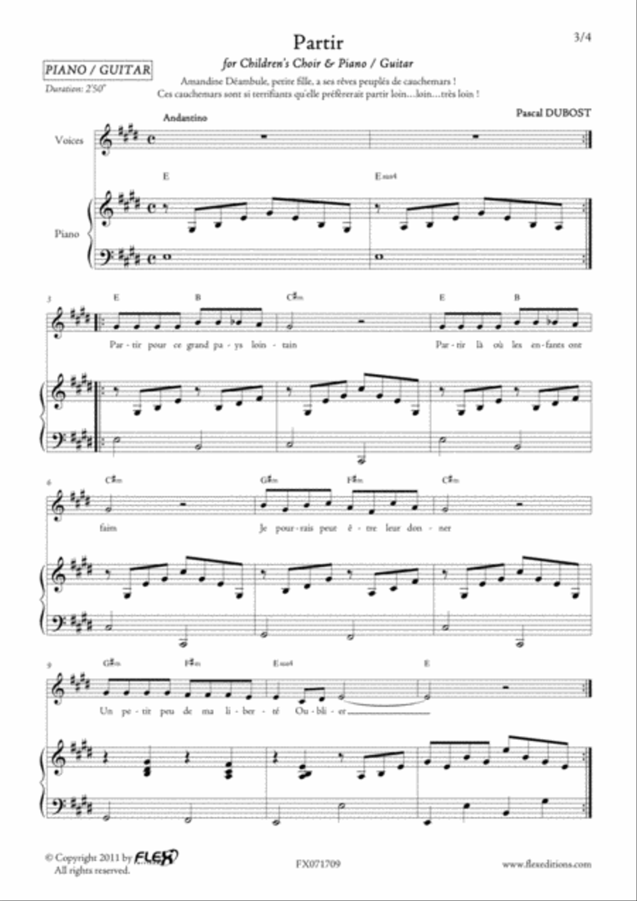 Partir Children's Choir scores gallery preview page 3