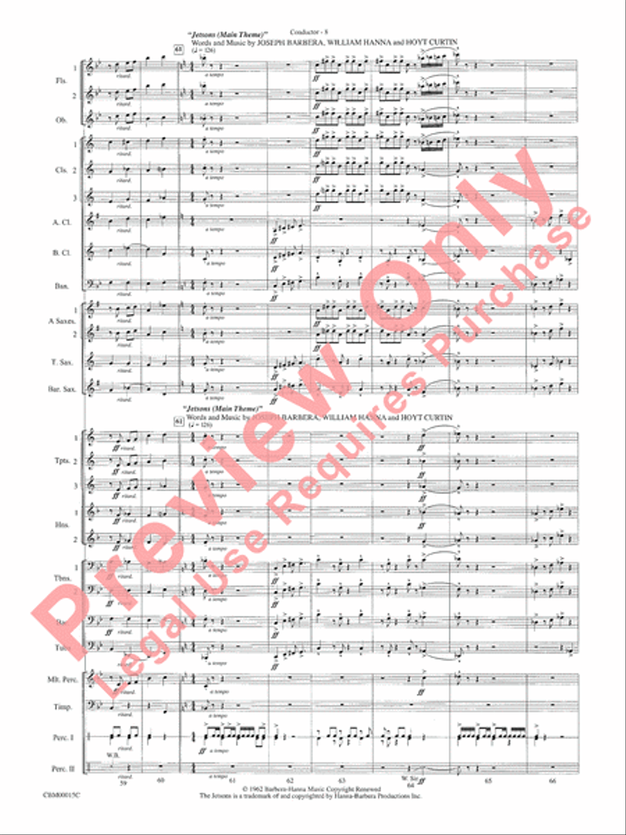 Cartoon Carnival Concert Band scores gallery preview page 11