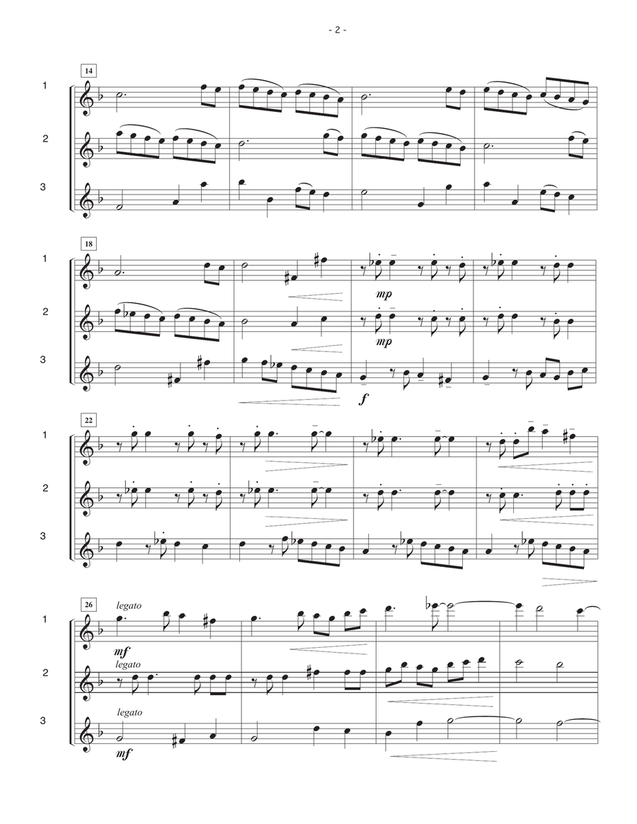 Interlude - intermediate Flute Trio Flute Trio scores gallery preview page 3