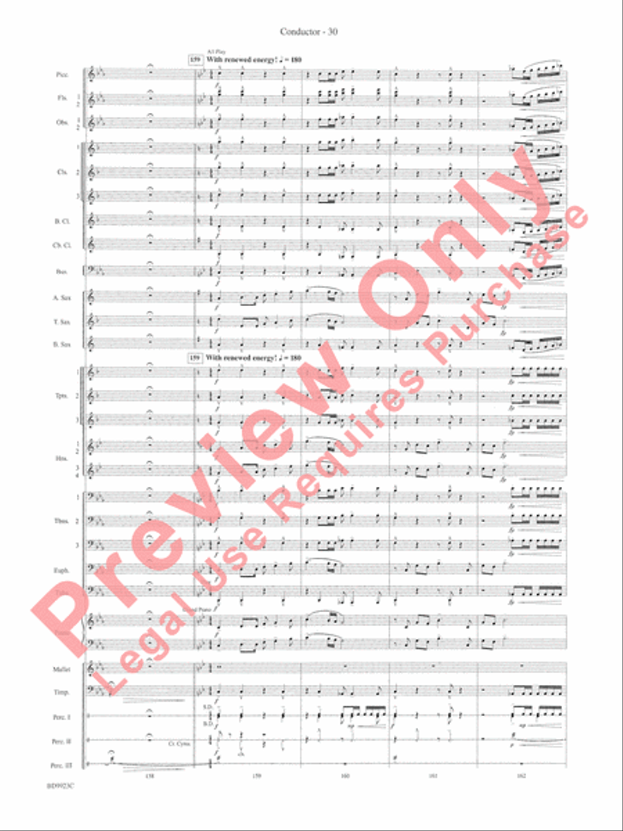 The Winds of Poseidon (from The Odyssey (Symphony No. 2)) Concert Band scores gallery preview page 34