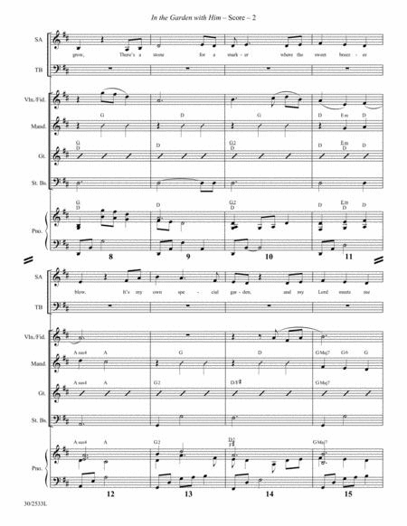 In the Garden with Him - Rhythm Score and Parts