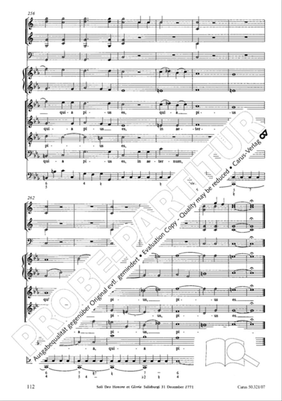 Requiem in C minor 4-Part scores gallery preview page 119