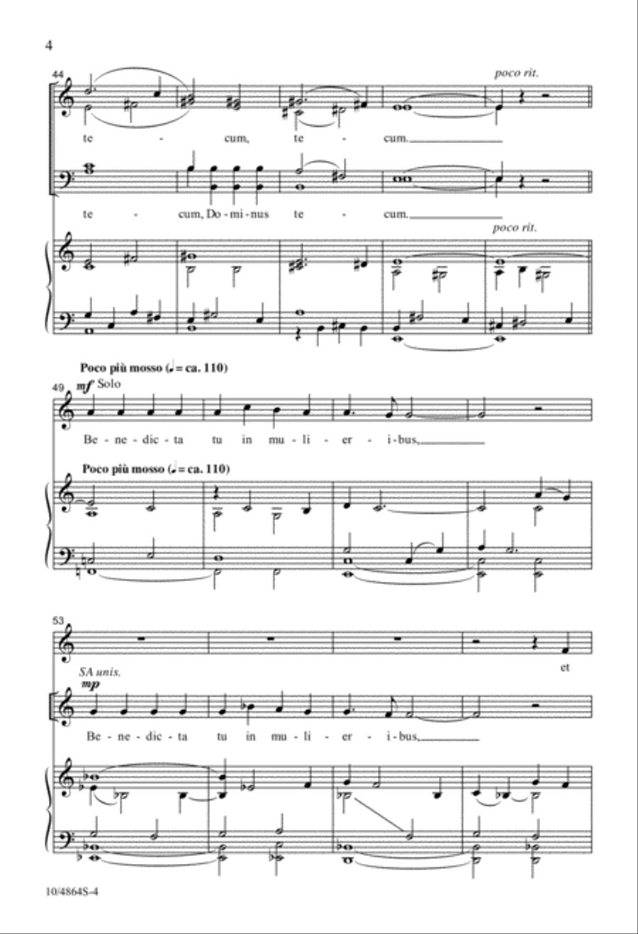 Ave Maria 4-Part scores gallery preview page 4
