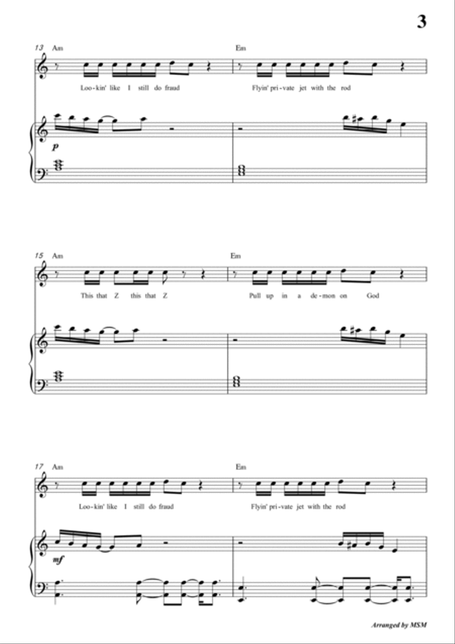 I'm Fine (feat. Travis Scott) Voice scores gallery preview page 5