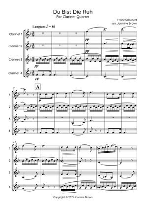 Du Bist Die Ruh - Clarinet Quartet