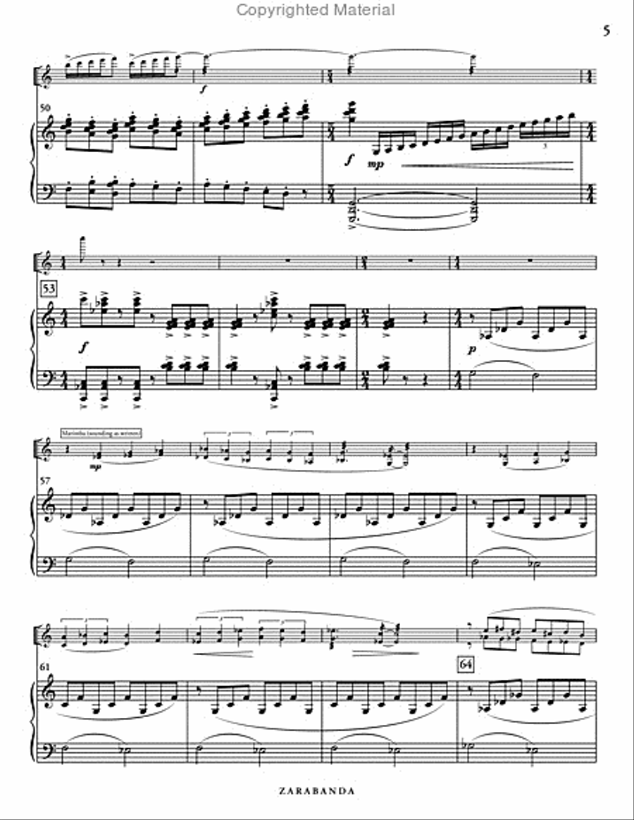 Zarabanda (piano reduction) Piano Accompaniment scores gallery preview page 6