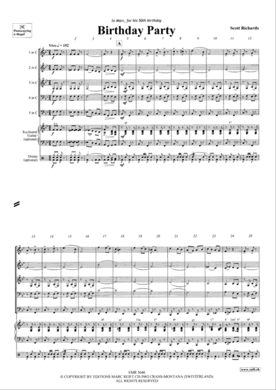 Birthday Party Brass Band scores gallery preview page 3