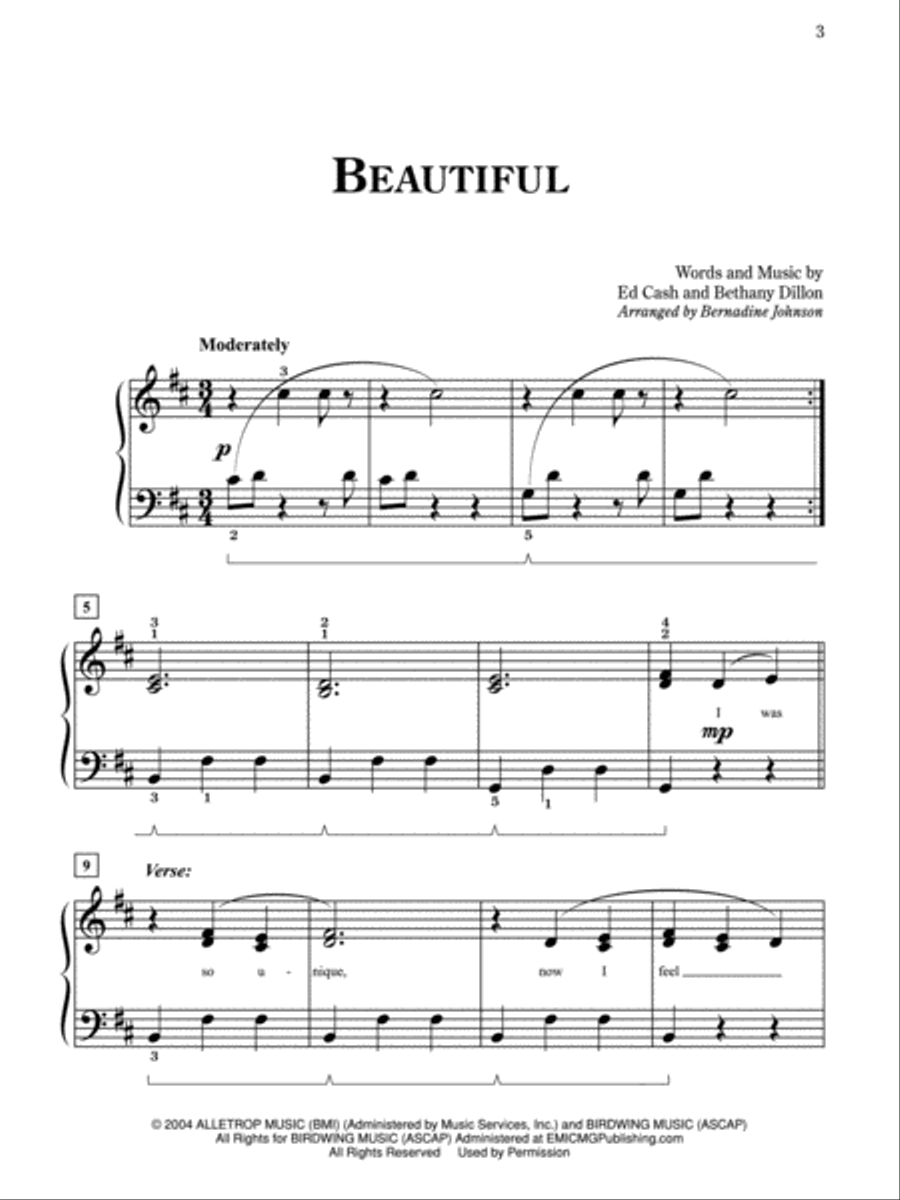 Pure & Simple Christian Hits Easy Piano scores gallery preview page 2