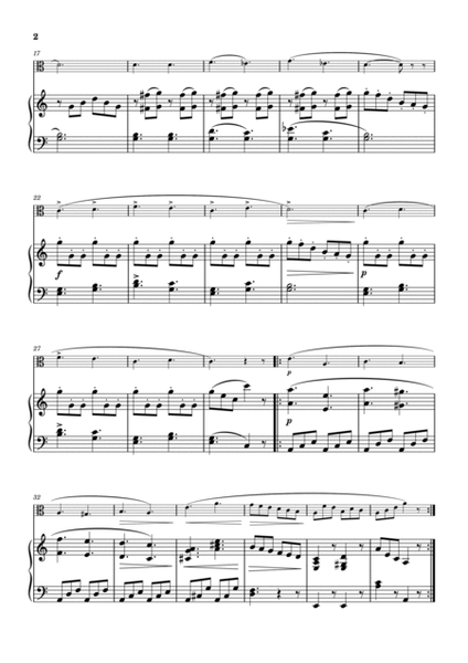 Burgmüller "La chasse" Viola & piano