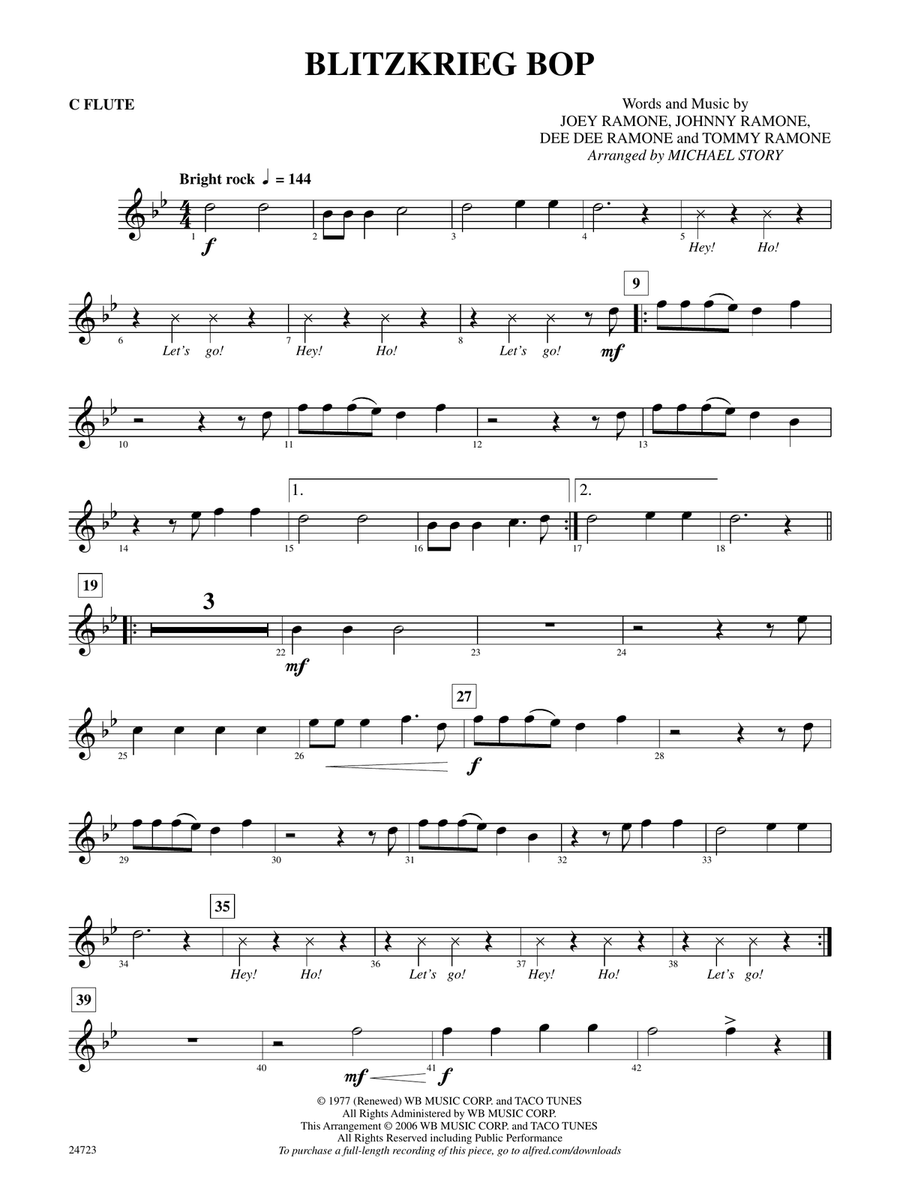 Blitzkrieg Bop: Flute