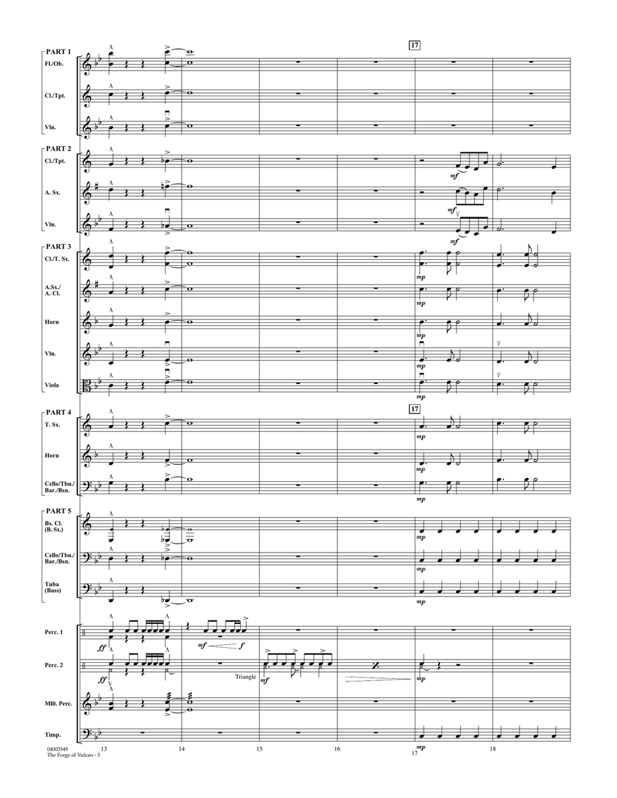 The Forge of Vulcan - Conductor Score (Full Score) Concert Band scores gallery preview page 5