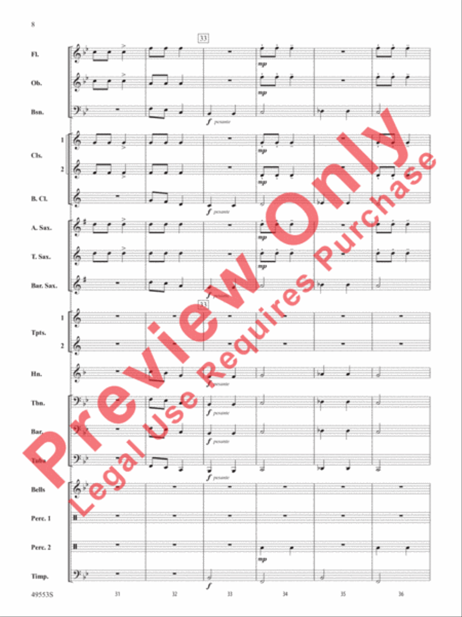 Hanukkah Dances Concert Band scores gallery preview page 9